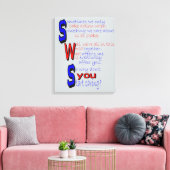 Start Caring Wrapped Canvas Afdruk (Insitu (Woonkamer))