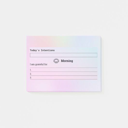 Start de dag met intenties post-it® notes (Voorkant)