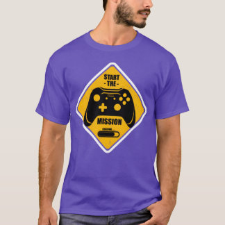 Start de Missie Gaming Patch vrienden vintage T-shirt