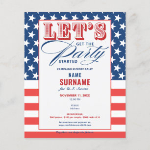 Start Democratische Campagne voor Fondsenwerving Flyer