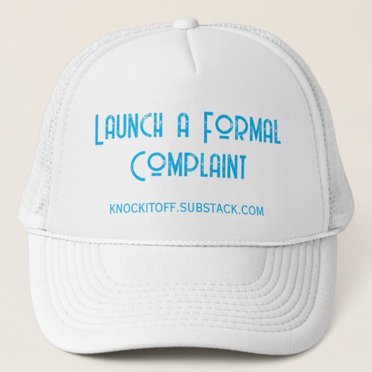 Start een Formele Klacht Trucker Hoed Pet (Voorkant)