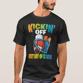 Start eerste schooldag voetbal terug naar school t-shirt