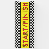 START/ finish Racende loop Spandoek (Verticaal)
