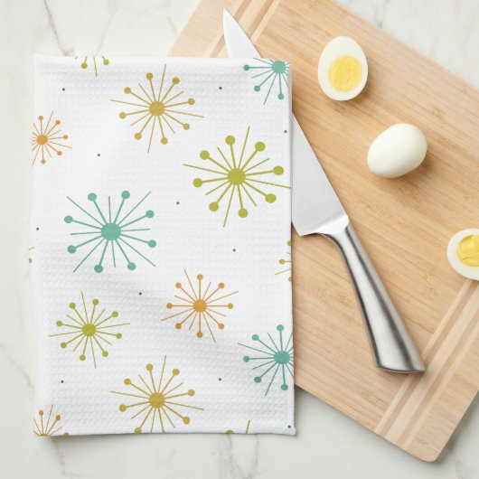 Start Fireworks Retro Mid-eeuwse Pattern Kitc Theedoek (Quarter Fold)