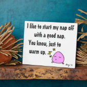 "Start mijn nap met een goed nap"-plaatje Fotoplaat (Zijkant)