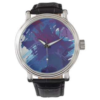 Start Night Abstracte Kunst van ZMJ Horloge