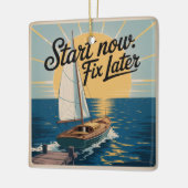 Start Now. Fix Later Keramisch Ornament (Links)