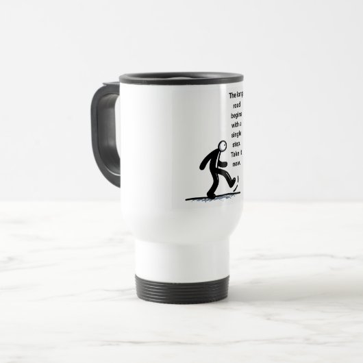 Start now – one step makes all the difference reisbeker (Voorkant links)