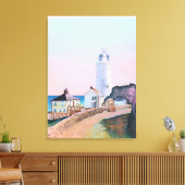'Start Point Lighthouse' door Gordon Ashton. Canvas Afdruk (Insitu (Woonkamer))
