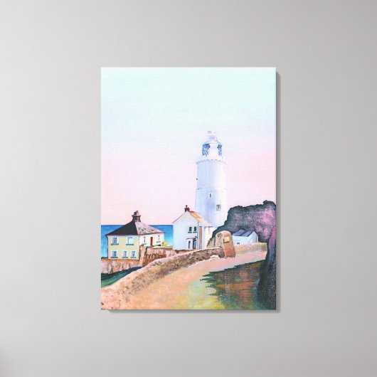 'Start Point Lighthouse' door Gordon Ashton. Canvas Afdruk (Voorkant)