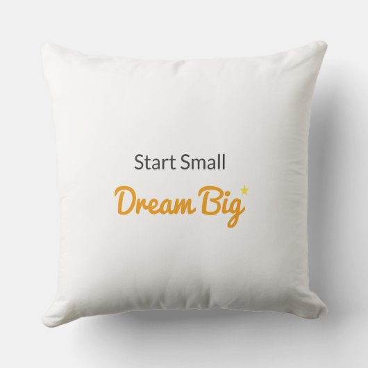 Start Small, Dream Big Nursery Pillow Kussen (Achterkant)