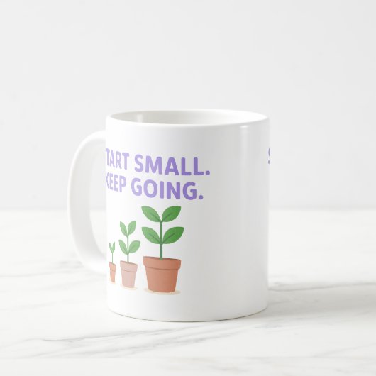 Start Small. Keep Going - Mug (Devant gauche)