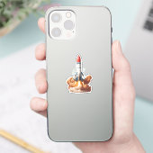 Start Space Rocket Sticker (Telefoon)