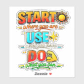 Start Use Do OG Transparent Sticker Motivational (Vel)