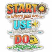 Start Use Do OG Transparent Sticker Motivational (Voorkant)