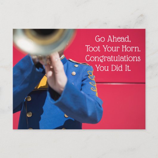 Start uw hoorn op - Band Player Briefkaart (Voorkant)