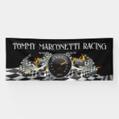 START UW MOTOREN! Auto Racing - Auto-industrie Spandoek (Horizontaal)