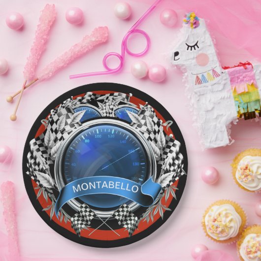 Start uw motoren papieren bordje (Feest)