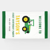 Start uw tractor 1e verjaardag | Boerderijen trekk Spandoek (Horizontaal)