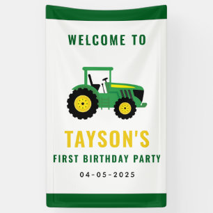 Start uw tractor 1e verjaardag Boerderijen trekk Spandoek