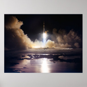 Start van Apollo 17 Poster
