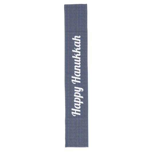 Start van David Pattern Table Runner Lange Tafelloper (Voorkant)