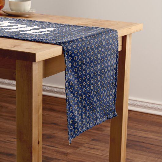 Start van David Pattern Table Runner Lange Tafelloper (Voorbeeld)
