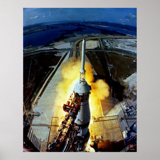 Start van de eerste Mannen op de maan - Apollo 11 Poster