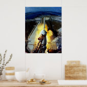 Start van de eerste Mannen op de maan - Apollo 11 Poster (Keuken)