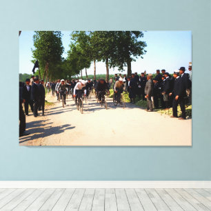 Start van de eerste Tour de France circa 1903 Canvas Afdruk