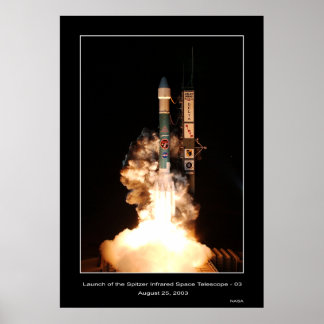 Start van de Spitzer Infrarood Space Telescope Poster