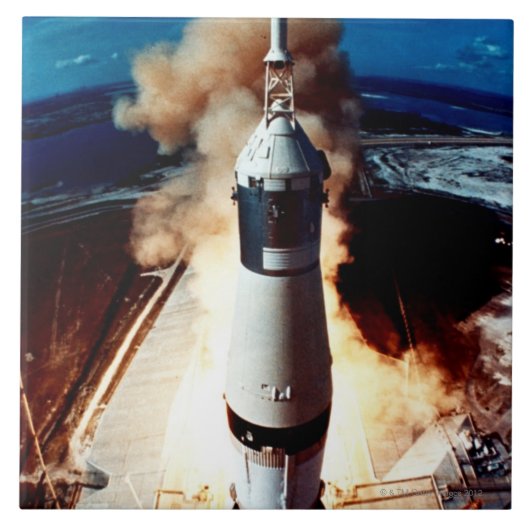 Start van een Rocket 2 Tegeltje (Voorkant)