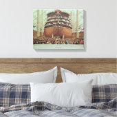 Start van H.M.S. Royal Albert, Screw Steamer Canvas Afdruk (Insitu (Slaapkamer))