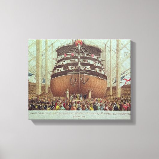 Start van H.M.S. Royal Albert, Screw Steamer Canvas Afdruk (Voorkant)