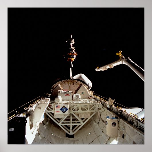 Start van LAGEOS II vanuit Shuttle Columbia (STS-5 Poster (Voorkant)