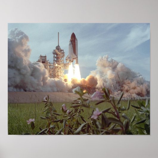 Start van Space Shuttle Challenger (STS-51F) Poster (Voorkant)