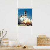 Start van Space Shuttle Columbia (STS-90) Poster (Keuken)