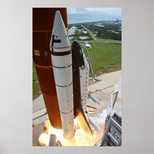 Start van Space Shuttle Discovery (STS-26) Poster (Voorkant)