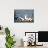 Start van Space Shuttle Discovery (STS-31) Poster (Thuiskantoor)