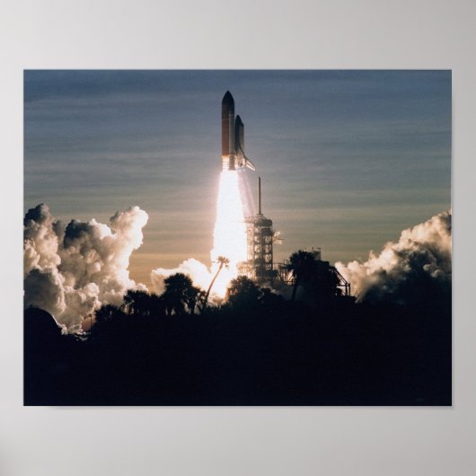Start van Space Shuttle Discovery (STS-60) Poster (Voorkant)