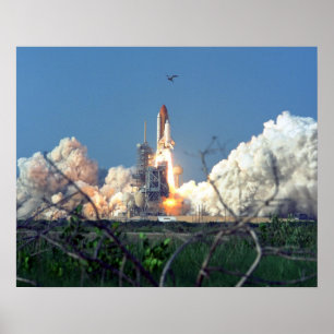 Start van Space Shuttle Discovery (STS-91) Poster