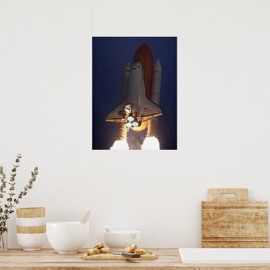 Start van Space Shuttle Discovery (STS-96) Poster (Keuken)