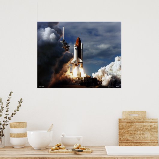 Start van Space Shuttle STS-80 Poster (Keuken)