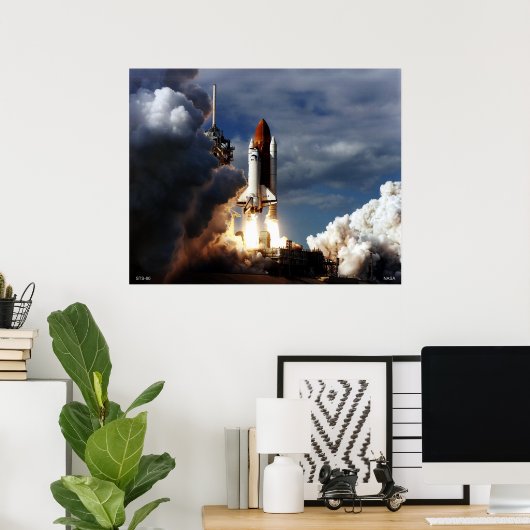 Start van Space Shuttle STS-80 Poster (Thuiskantoor)