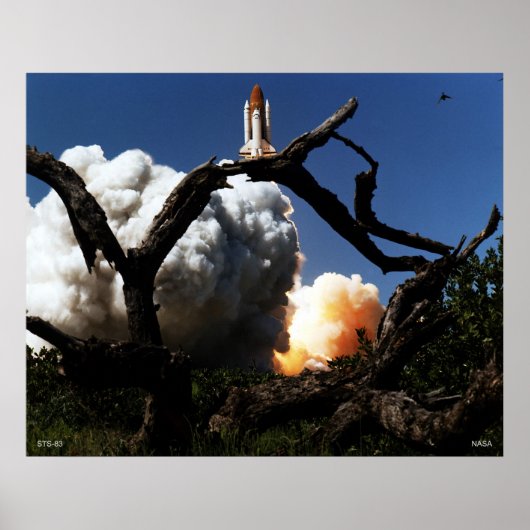 Start van Space Shuttle STS-83 Poster (Voorkant)