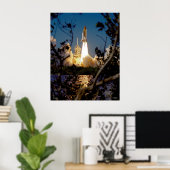 Start van Space Shuttle STS-99 Poster (Thuiskantoor)