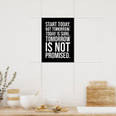 Start vandaag - succes Motivatie Poster (Keuken)