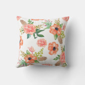 Start Wild My Child Boho Nursery Babby Girl Pillow Kussen (Achterkant)