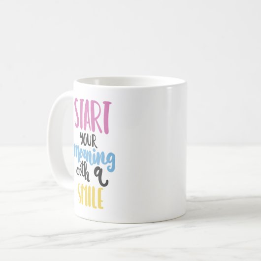 Start Your Morning with a Smile – Uplifting Mug (Devant gauche)