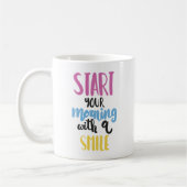 Start Your Morning with a Smile – Uplifting Mug  Koffiemok (Links)